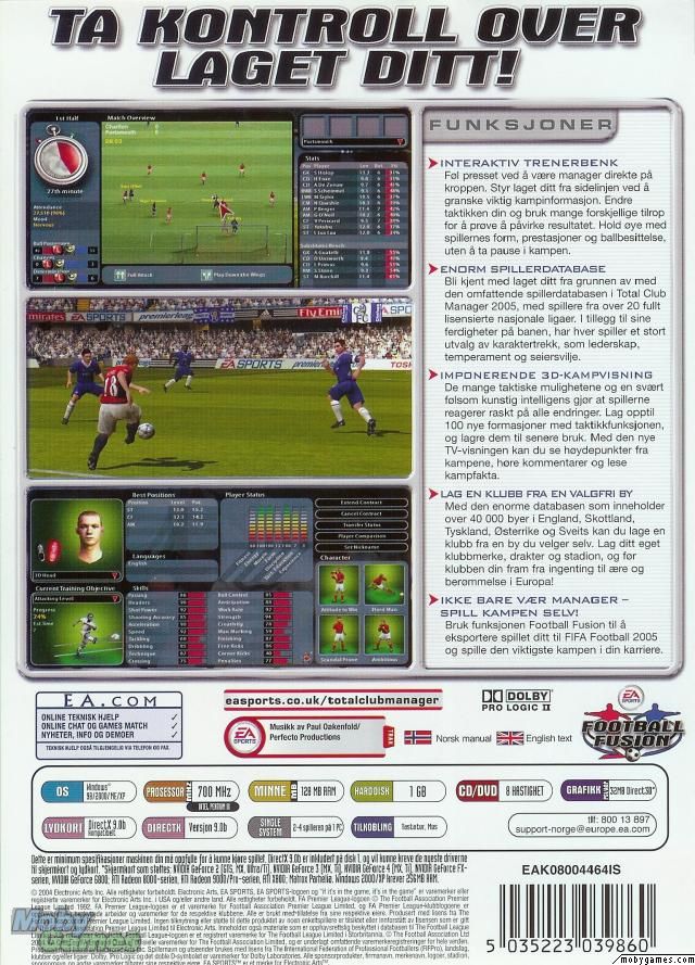 Total Club Manager 2005 - PC (Ea Sports - 1) video game collectible - Main Image 2