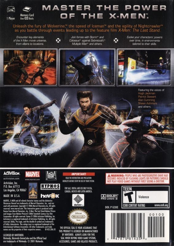 X-Men 3 The Official Game - Nintendo GameCube (Activision, Inc.) video game collectible - Main Image 2