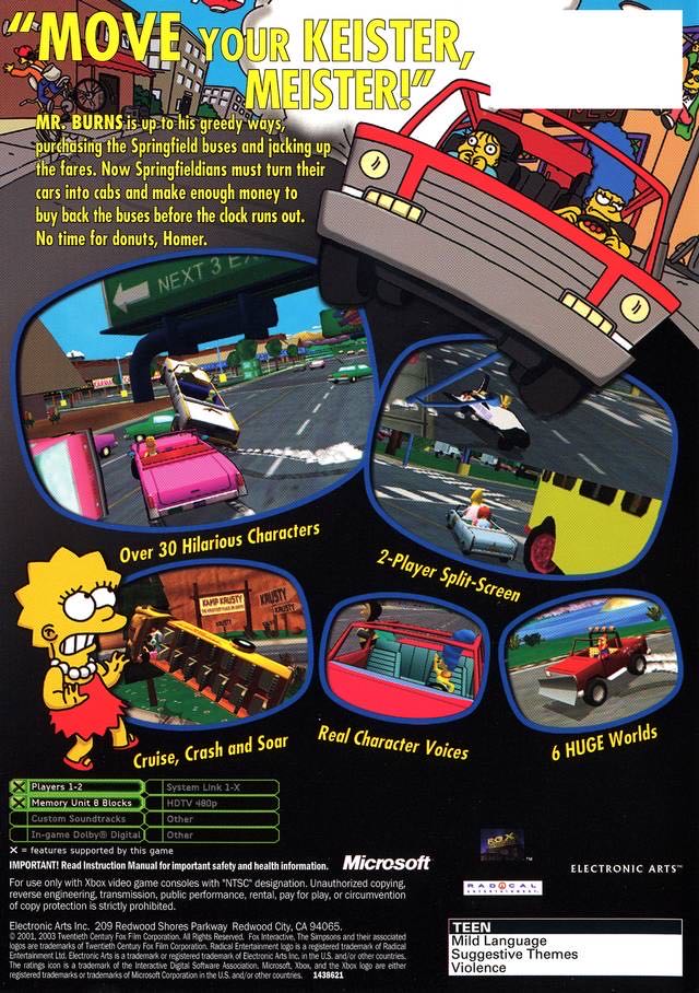 The Simpsons: Road Rage - Microsoft Xbox (Electronic Arts/20th Century Games - 2) video game collectible - Main Image 2