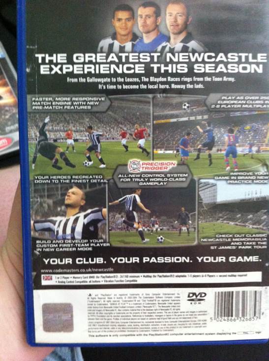 Club Football 2005: Newcastle United - Microsoft Xbox video game collectible [Barcode 5024866326864] - Main Image 2