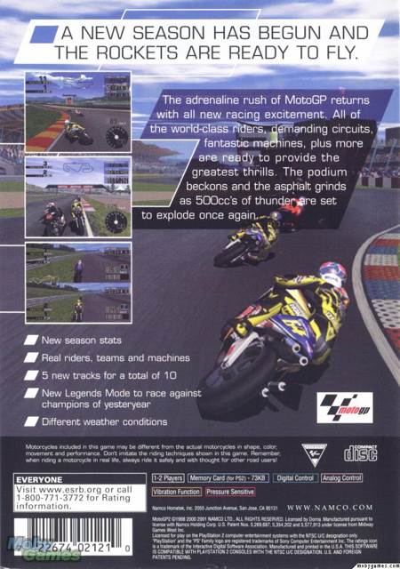 Moto GP 2 - Sony PlayStation 2 (PS2) (Namco - 2) video game collectible [Barcode 722674021210] - Main Image 2