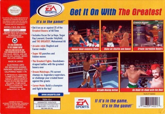 Knockout Kings 2000 - Nintendo 64 (N64) ((EA) Electronic Arts - 2) video game collectible [Barcode 014633140217] - Main Image 2