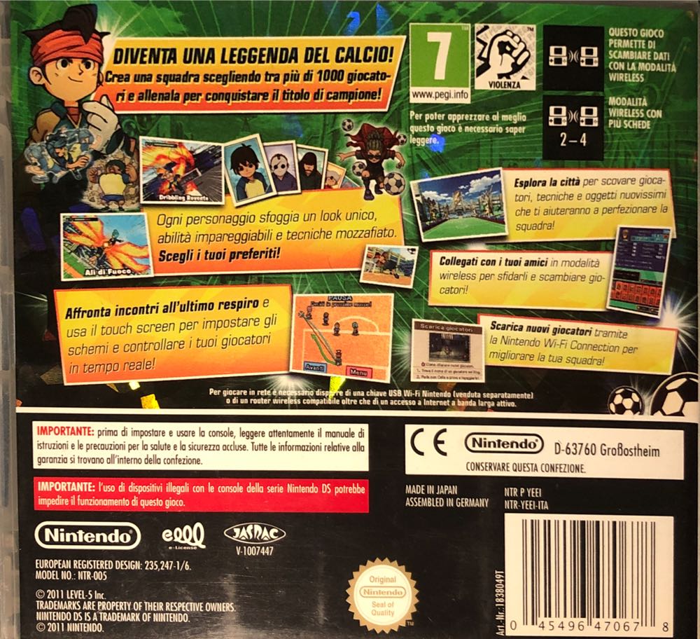 Inazuma Eleven - Nintendo DS (Nintendo - 4) video game collectible [Barcode 045496470678] - Main Image 2