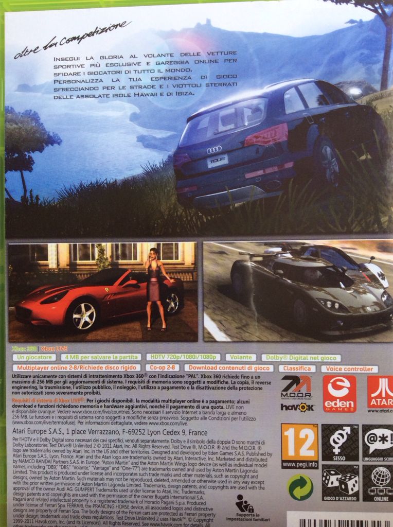 Test Drive Unlimited 2 - Microsoft Xbox 360 (Atari - 8) video game collectible [Barcode 3546430150276] - Main Image 2