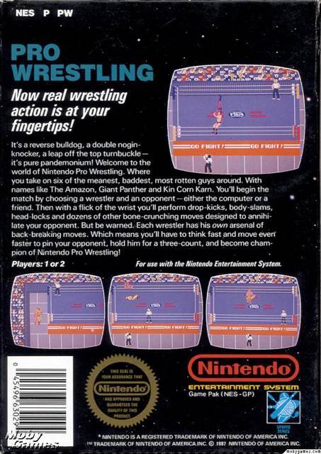 Pro Wrestling - Nintendo Entertainment System (NES) (Nintendo - 2) video game collectible [Barcode 045496630294] - Main Image 2