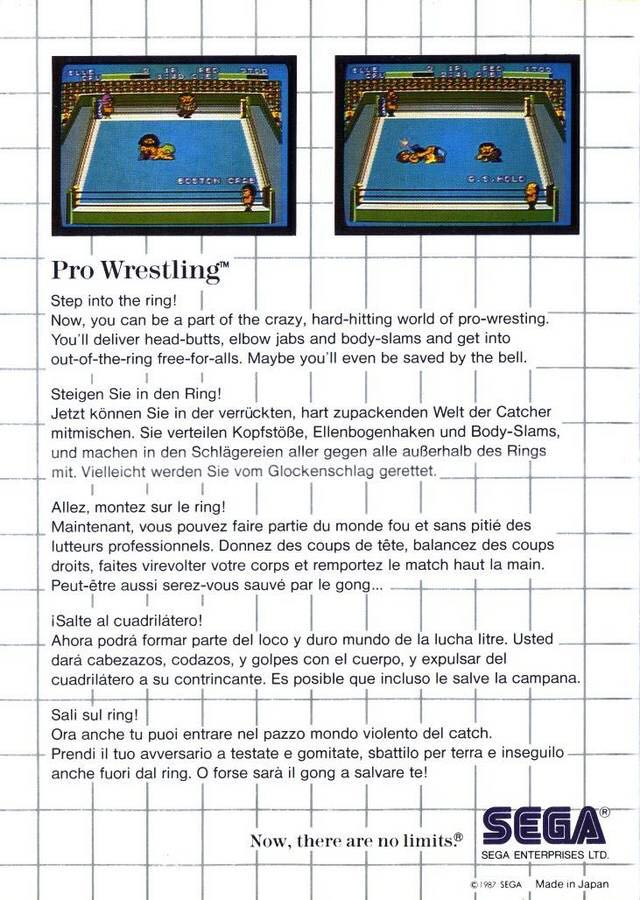 Pro Wrestling - Sega Master System (2) video game collectible - Main Image 2