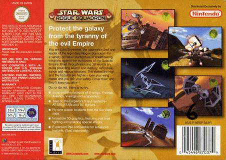 Star Wars: Rogue Squadron (Cart Only) - Nintendo 64 (N64) (LucasArts - 1) video game collectible [Barcode 045496870379] - Main Image 2