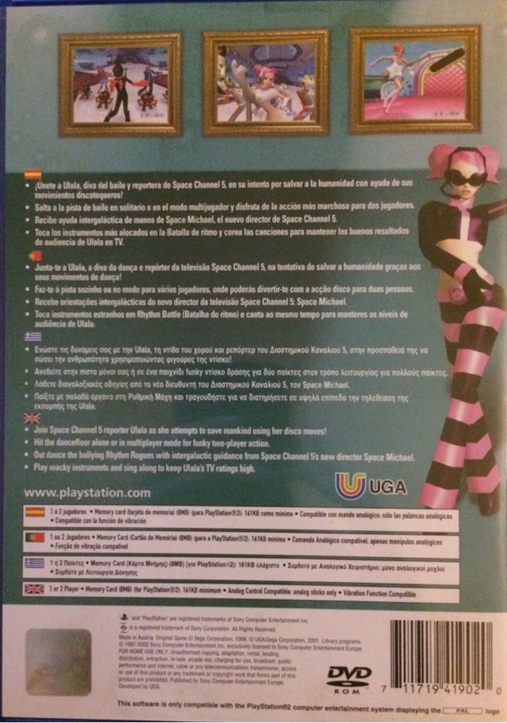 Space Channel 5 Part 2 - Sony PlayStation 2 (PS2) video game collectible [Barcode 711719419020] - Main Image 2