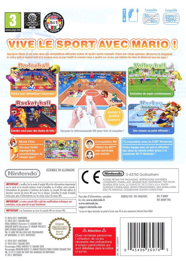 Mario Sports Mix - Nintendo Wii (Nintendo - 1-4) video game collectible [Barcode 045496369712] - Main Image 2