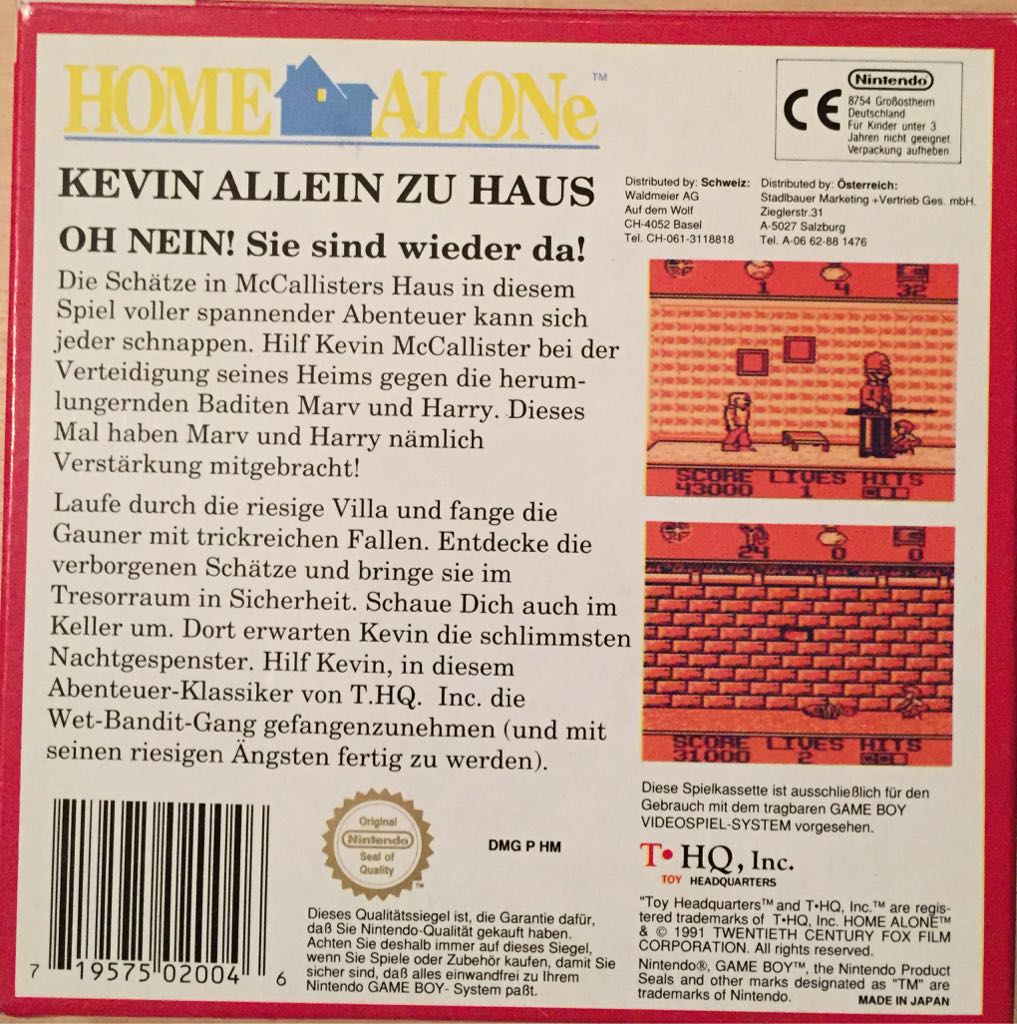 Home Alone NO CASE - Nintendo Game Boy (THQ - 1) video game collectible [Barcode 719575020046] - Main Image 2
