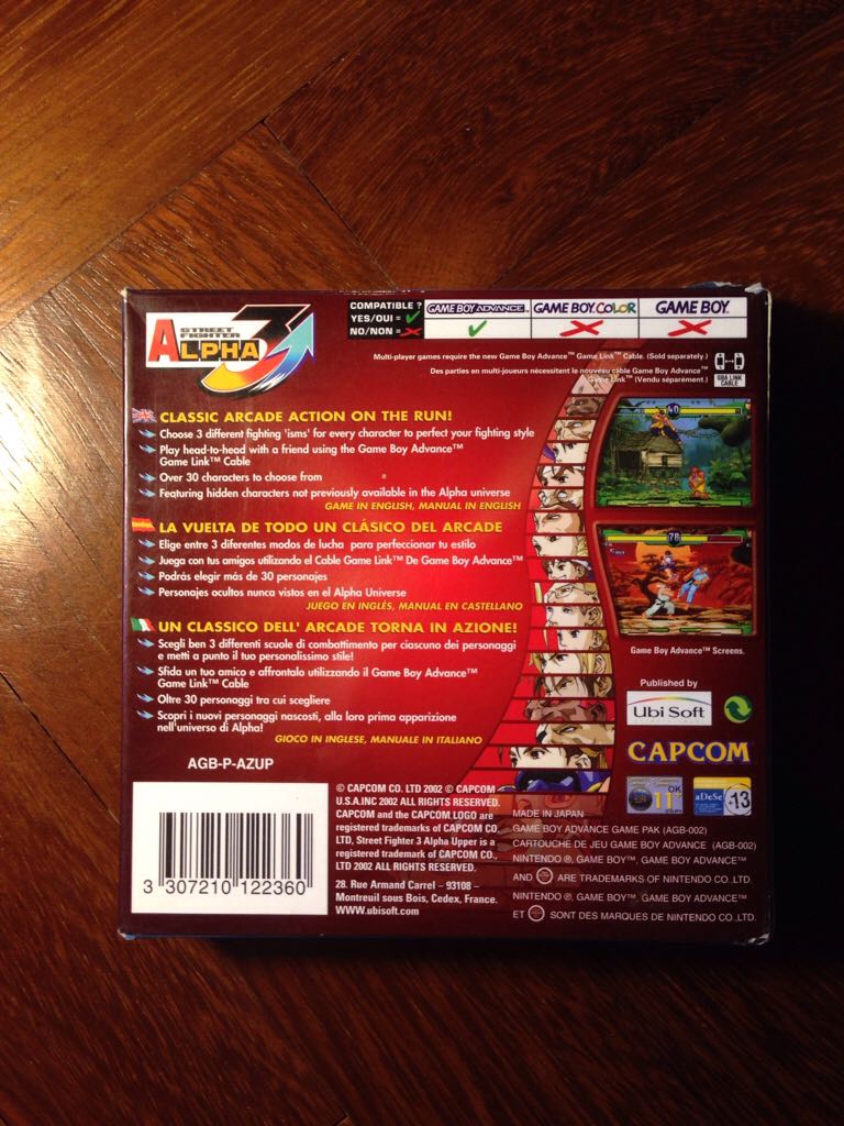 Street Fighter Alpha 3 - Nintendo Game Boy Advance (GBA) (Capcom - 2) video game collectible [Barcode 3307210122360] - Main Image 2
