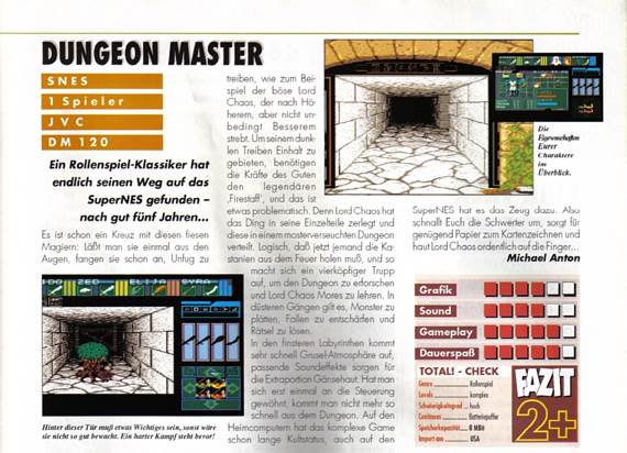Dungeon Master - Nintendo Super Nintendo Entertainment System (SNES) video game collectible - Main Image 2