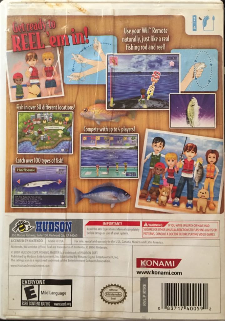 Fishing Master - Nintendo Wii (Konami - 4) video game collectible [Barcode 083717400592] - Main Image 2