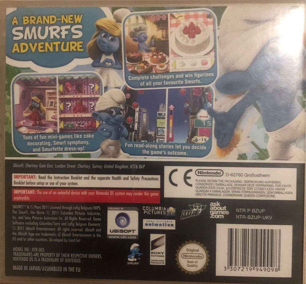 Smurfs, The - Nintendo DS (Ubi Soft - 1) video game collectible [Barcode 3307219949098] - Main Image 2