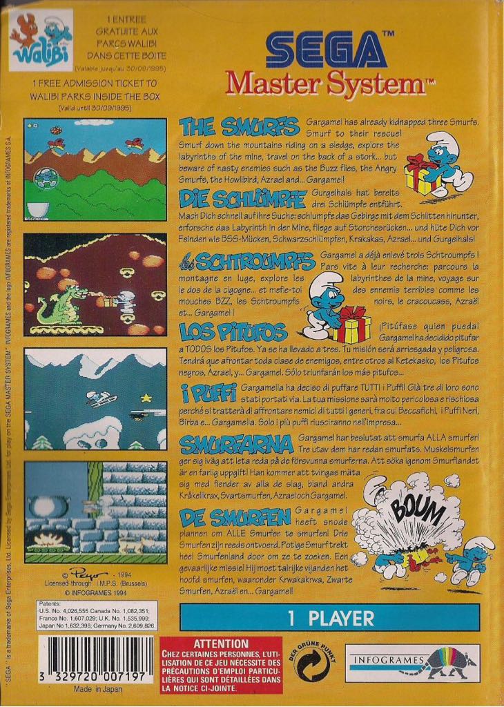 The Smurfs - Sega CD video game collectible - Main Image 2