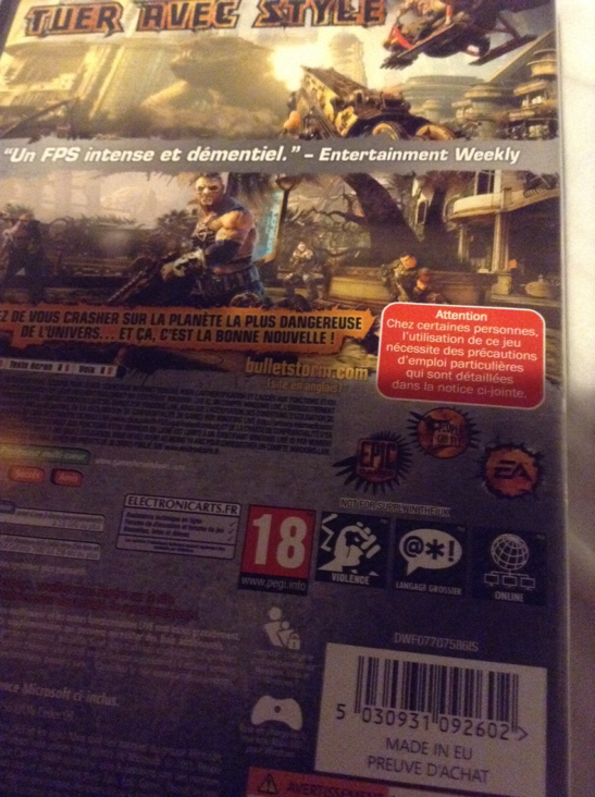 Bulletstorm - PC video game collectible [Barcode 5030931092602] - Main Image 2