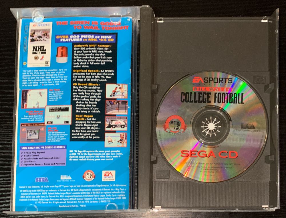 Bill Walsh College Football - Sega CD (Ea Sports - 4) video game collectible [Barcode 014633072815] - Main Image 3