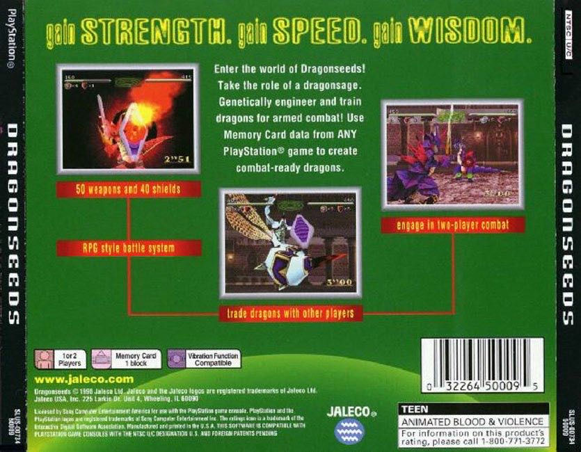 Dragon Seeds - Sony PlayStation (Jaleco - 2) video game collectible [Barcode 032264500095] - Main Image 2