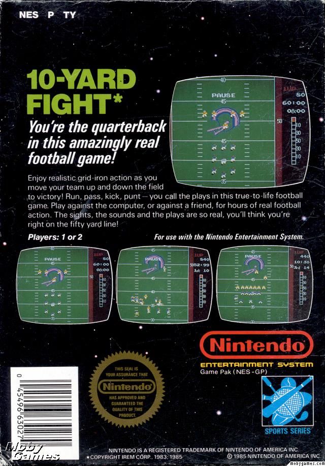 10 Yard Fight - Nintendo Entertainment System (NES) (Irem Corporation - 1) video game collectible - Main Image 2