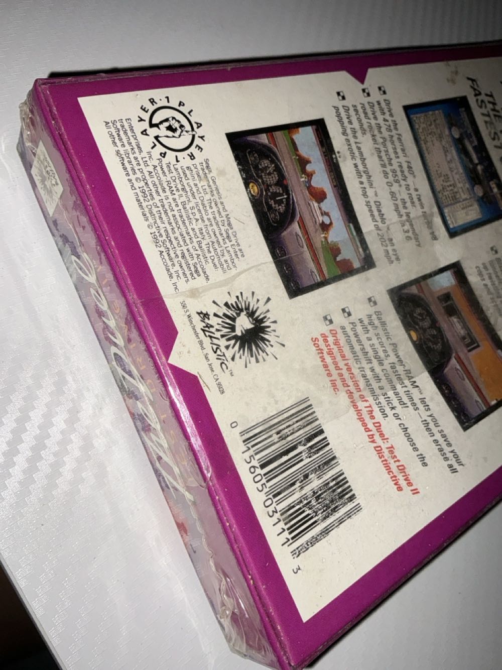 The Duel Test Drive II - Sega Genesis (Mega Drive) (Accolade - 2) video game collectible [Barcode 015605031113] - Main Image 3