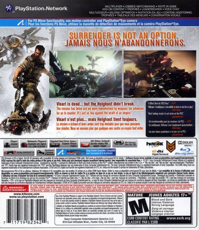 Killzone 3 - Sony PlayStation 3 (PS3) (Sony) video game collectible [Barcode 711719147787] - Main Image 2