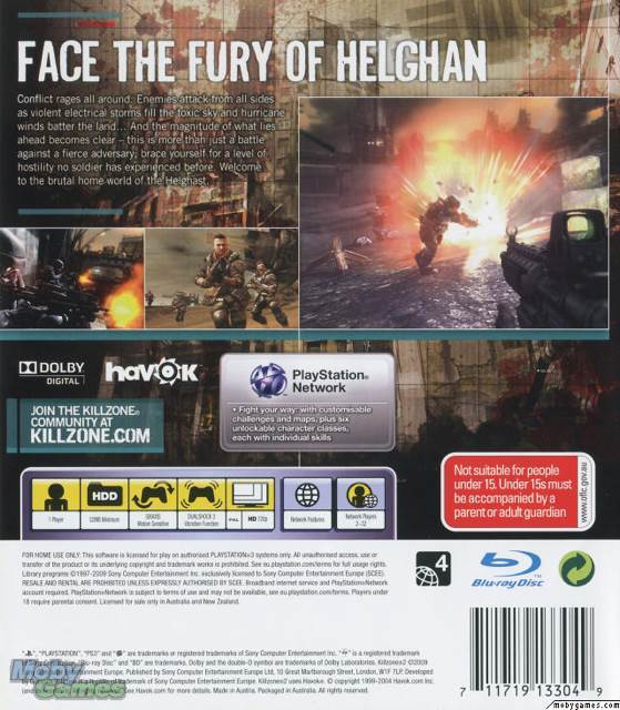 Killzone 3 - Sony PlayStation 3 (PS3) (Sony Computer Entertainment - 1) video game collectible [Barcode 711719148982] - Main Image 2