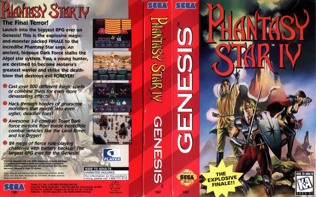 Phantasy Star IV - Sega Genesis (Mega Drive) (Sega - 1) video game collectible [Barcode 0010086013078] - Main Image 2