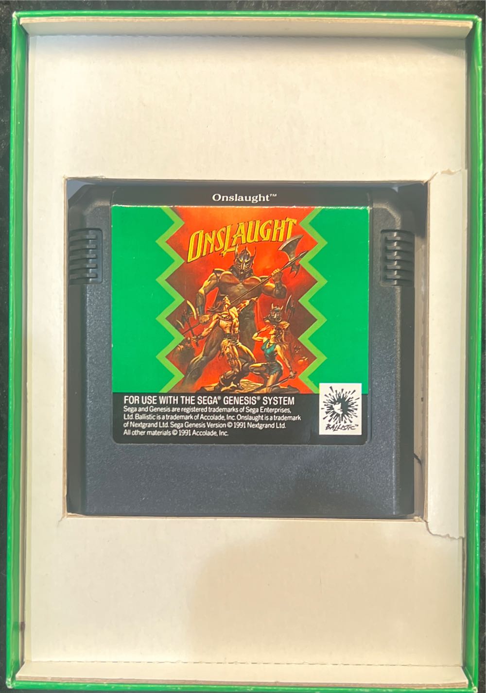 Onslaught - Sega Genesis (Mega Drive) (Ballistic) video game collectible [Barcode 015605031076] - Main Image 4