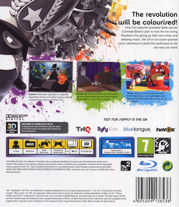 De Blob 2 - Sony PlayStation 3 (PS3) video game collectible [Barcode 4005209138567] - Main Image 2