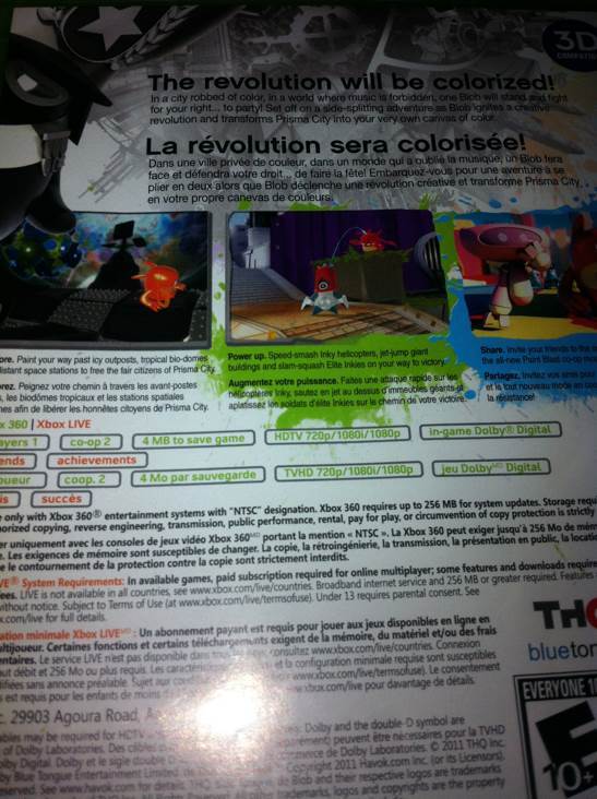 De Blob 2 - Microsoft Xbox 360 video game collectible - Main Image 2