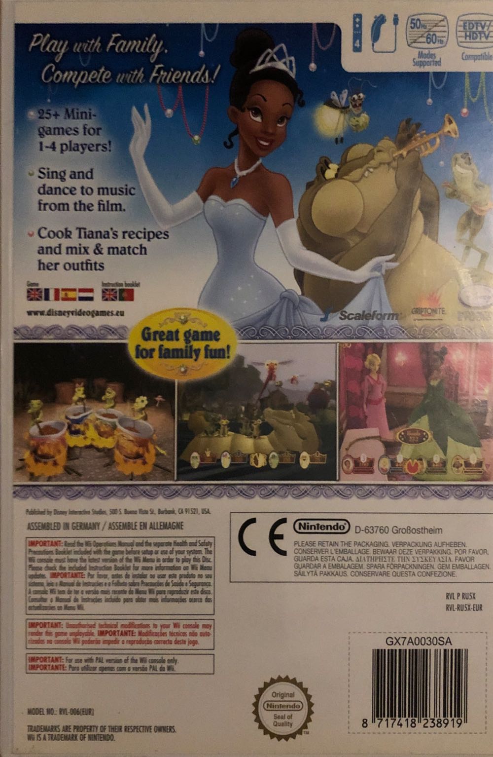 The Princess And The Frog - Nintendo Wii (Disney Interactive - 1 - 4) video game collectible [Barcode 8717418238919] - Main Image 2