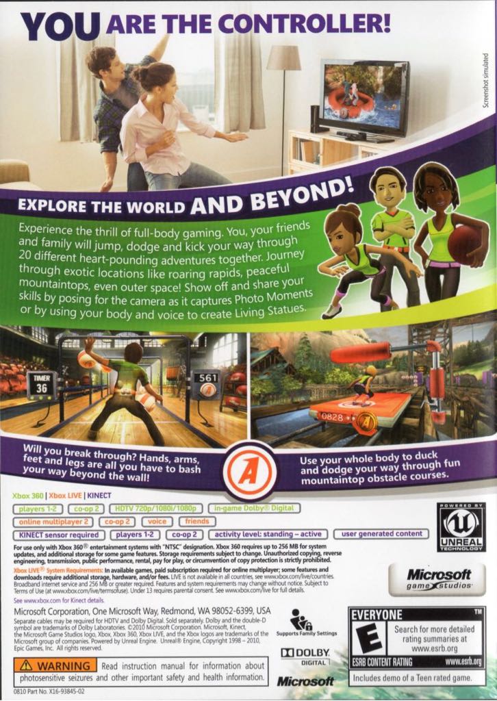 Kinect Adventures! - Microsoft Xbox 360 video game collectible - Main Image 2