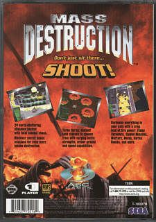 Mass Destruction - Sega Saturn video game collectible - Main Image 2