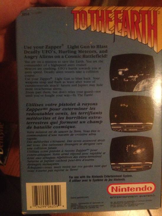 To The Earth - Nintendo Entertainment System (NES) (Nintendo - 1) video game collectible [Barcode 074299062599] - Main Image 2