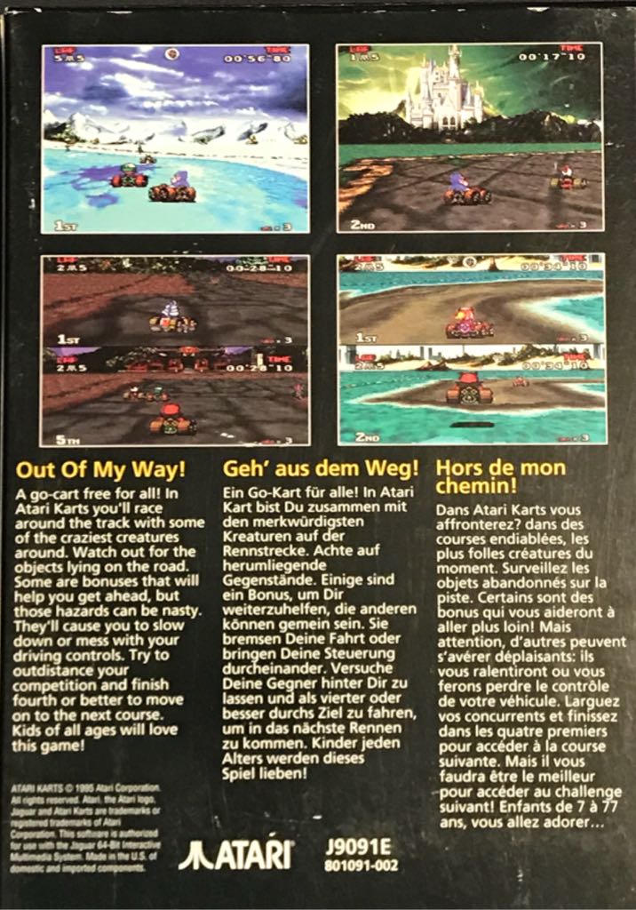 Atari Karts - Atari Jaguar (Atari - 2) video game collectible [Barcode 077000400765] - Main Image 2