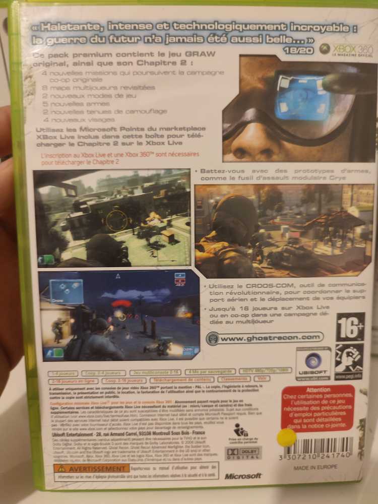 Tom Clancys Ghost Recon Advanced Warfighter Premium Edition - Microsoft Xbox 360 (4) video game collectible [Barcode 3307210241740] - Main Image 3