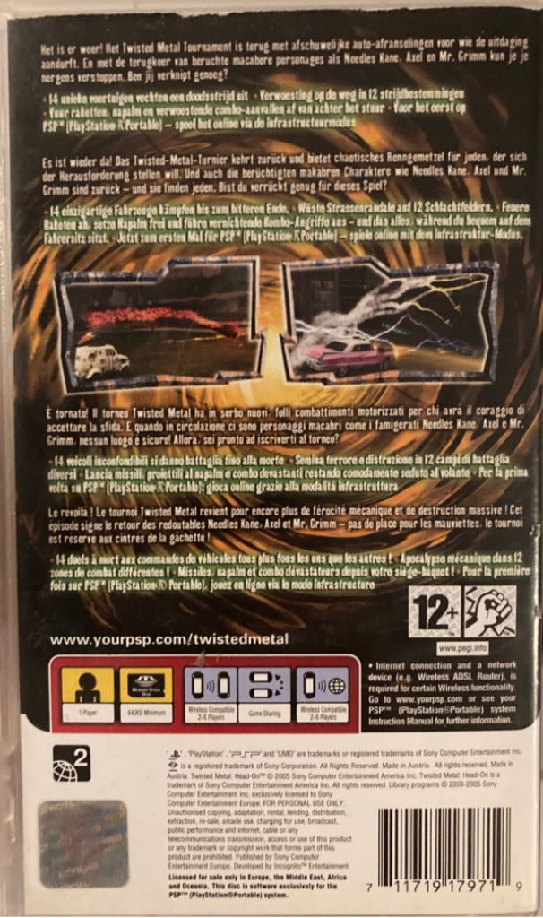 Twisted Metal: Head On - Sony PlayStation Portable (PSP) (Incognito - 1) video game collectible [Barcode 711719179719] - Main Image 2