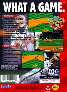 World Series Baseball ‘98 - Sega Genesis (Mega Drive) (Sega - 1-2) video game collectible [Barcode 010086012446] - Main Image 2