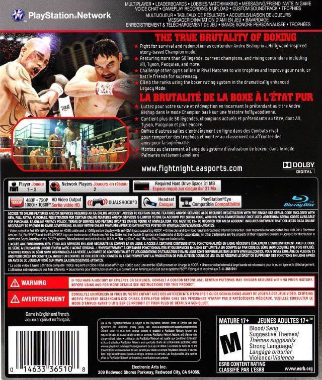 Fight Night Champion - Sony PlayStation 3 (PS3) (Electronic Arts/EA Games - 2) video game collectible [Barcode 5030932092632] - Main Image 2