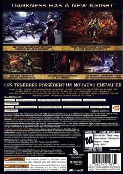 Knights Contract - Sony PlayStation 3 (PS3) (Namco Bandai Games - 1) video game collectible [Barcode 722674110303] - Main Image 2