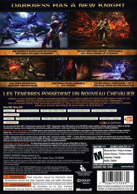 Knights Contract - Microsoft Xbox 360 (Namco Bandai - 2) video game collectible [Barcode 722674210331] - Main Image 4