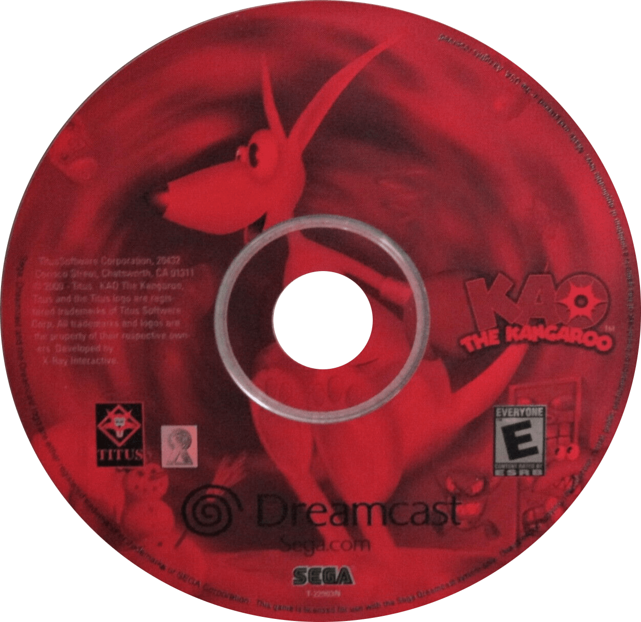 Kao The Kangaroo - Sega Dreamcast (Titus - 1) video game collectible [Barcode 091493054199] - Main Image 3