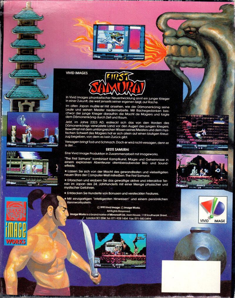 First Samurai - Atari ST video game collectible - Main Image 2