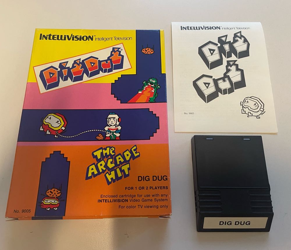 Dig Dug - Intellivision (Intv Corporation - 1) video game collectible [Barcode 018571090054] - Main Image 3