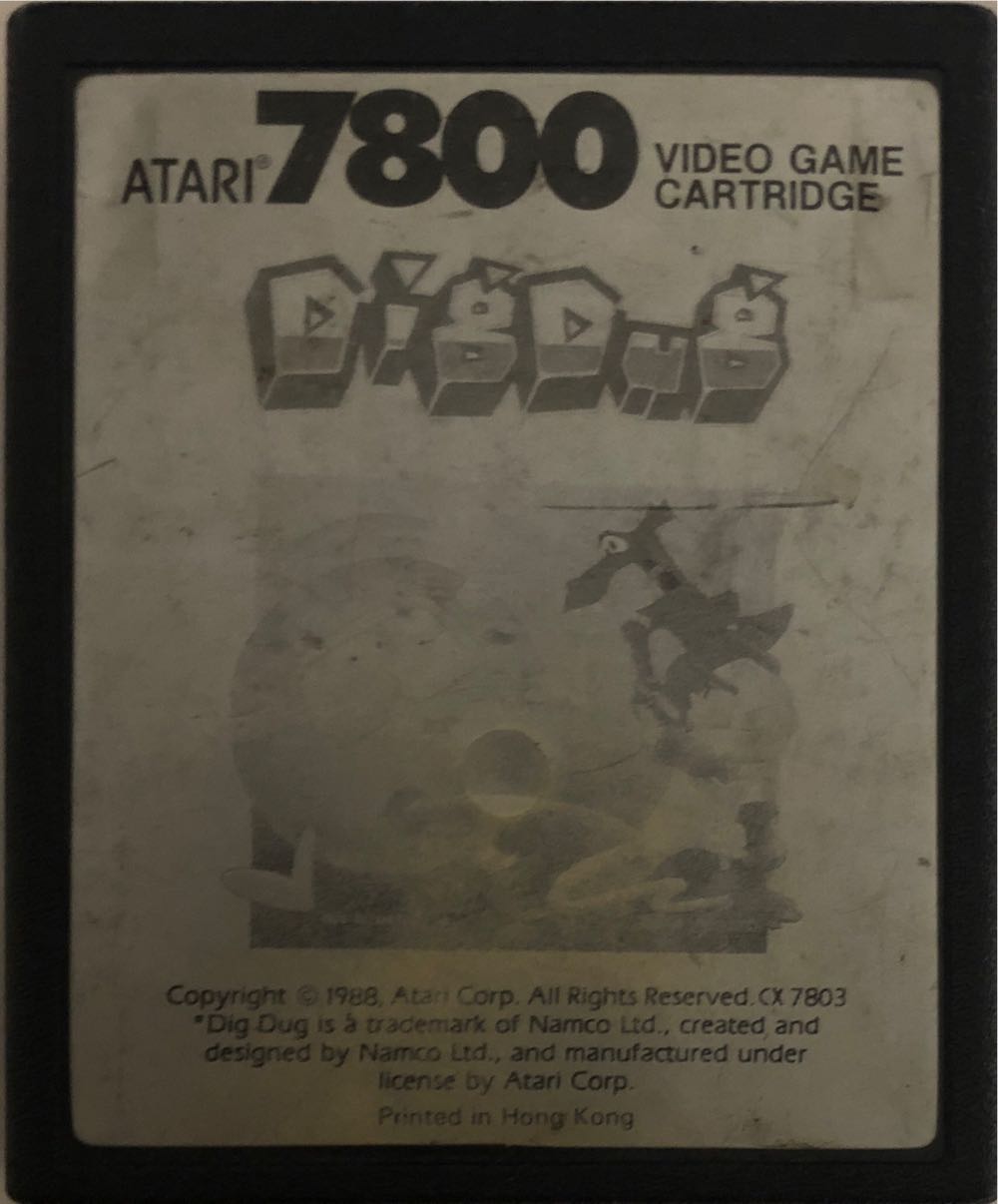 Dig Dug - Atari 7800 video game collectible - Main Image 3