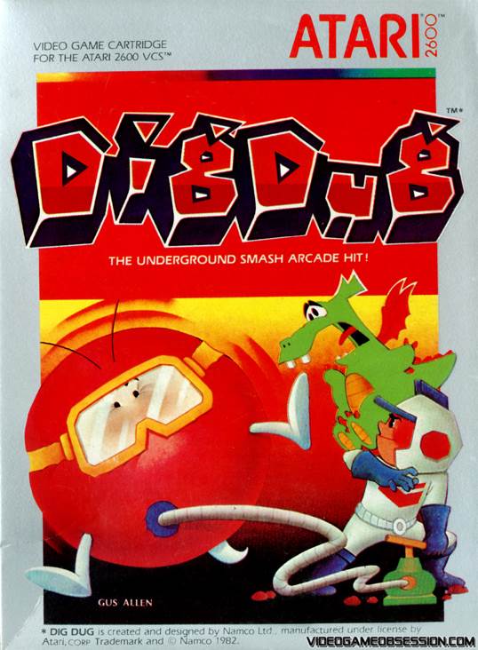 Dig Dug - Atari 2600 video game collectible - Main Image 1
