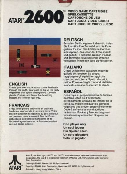 Dig Dug - Atari 2600 video game collectible - Main Image 2