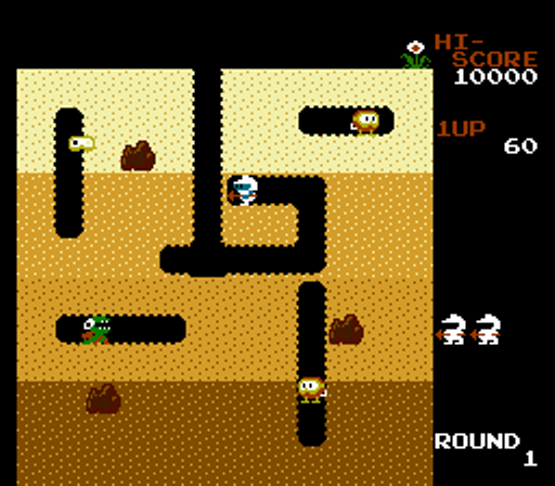 Dig Dug - Nintendo Entertainment System (NES) (Namco - 1-2) video game collectible - Main Image 4