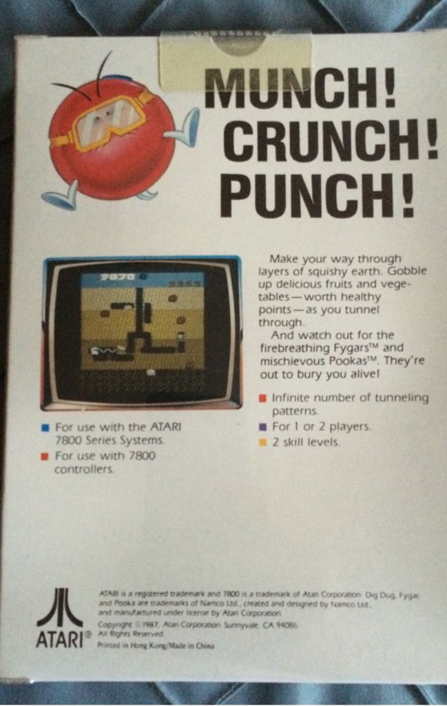 Dig Dug - Atari 7800 video game collectible - Main Image 2