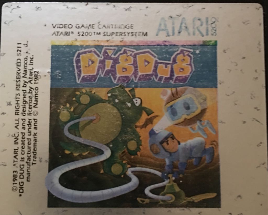 Dig Dug - Atari 5200 (Atari Namco Bandai) video game collectible - Main Image 1